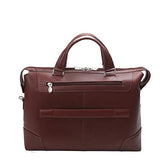 McKlein, R Series, Arcadia, Top Grain Cowhide Leather, 17" Leather Slim Laptop Briefcase, Brown (88764)