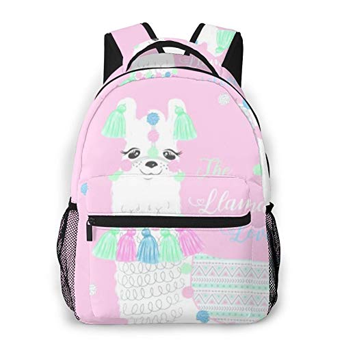 Shop Casual Backpack,Cute Cartoon Llama Alpac – Luggage Factory