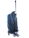 Meetbelify Trolley School Bags Backpack For Boys With Six Wheels Climbing Stairs Blue