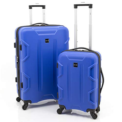 Travelers Club Camden Hardside Spinner Luggage, Blue, 2-Piece Set (20/28)
