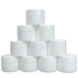 Beauticom 24 Pieces 7G/7ML (0.25oz) WHITE Sturdy Thick Double Wall Plastic Container Jar with Foam Lined Lid for Scrubs, Oils, Salves, Creams, Lotions - BPA Free (Quantity: 24 Pieces)