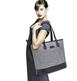 Utotebag Women 15.6 Inch Laptop Tote Bag Notebook Shoulder Bag Lightweight Multi-Pocket Nylon