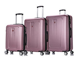 DUKAP Luggage Crypto Lightweight Hardside 3 piece set 20''/28''/32'' Rose Gold