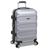 Dejuno Logan 3-Piece Hardside Spinner Combination Lock Luggage Set-Silver