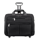 Mcklein USA 76535 Ohare, 15.6" Nylon Checkpoint Friendly Wheeled Laptop Briefcase, 18"x9.25"x14.5", Black