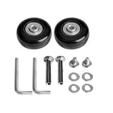 F-ber Luggage Suitcase Wheels Replacement Kit 50mm x 18mm with ABEC 608zz Inline Outdoor Skate Replacement Wheels, One Set of (2) Wheels (OD:50 W:18 ID:6 Axles:35)