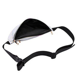 Aibearty Shiny Fanny Pack Rave Festival Leather Waist Pouch Man Women Sports Travel Running