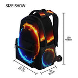 ALAZA Blue Red Fiery Dragon Backpack Daypack College School Travel Shoulder Bag