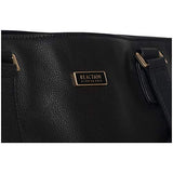 Kenneth Cole Reaction Women's East Bay Babe 15" Laptop & Tablet RFID Business Travel Messenger Computer Bag, Black Leather Tote, Laptop