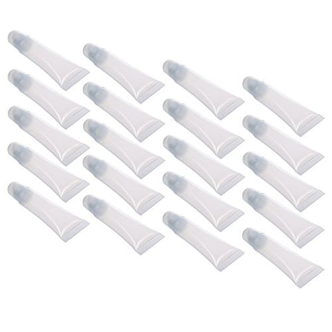 Beautyflier® 20 pcs Clear 10ml Refill Empty Tubes Containers for DIY Lip Gloss Balm/Cosmetic