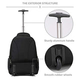 Oiwas Rolling Backpack With Wheels 20 Inch School College Wheeled Book Bag Laptop Travel Carry On