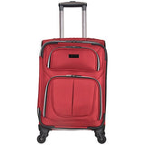 Kenneth Cole Reaction Lincoln Square 20" 1680d Polyester Expandable 4-Wheel Spinner Carry-on Luggage, Red