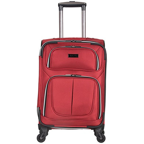 Kenneth Cole Reaction Lincoln Square 20" 1680d Polyester Expandable 4-Wheel Spinner Carry-on Luggage, Red