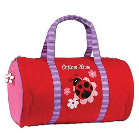 Personalized Quilted Ladybug Duffel Bag, CUSTOM NAME