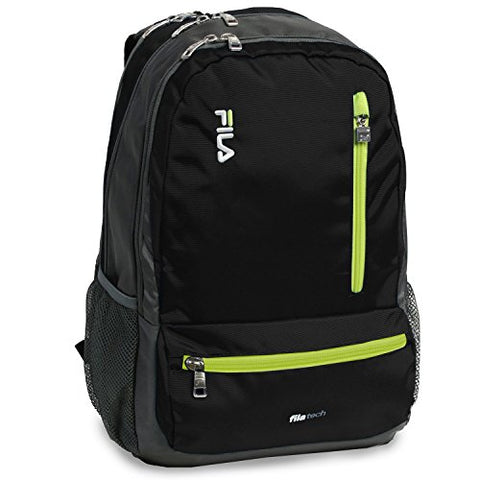 Fila Nexus 5 Pocket School Laptop Tablet Backpack, Black