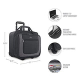 Solo New York Bryant Rolling Laptop Bag. Travel-friendly Rolling Briefcase for Women and Men. Fits up to 17.3 inch laptop. Amazon Exclusive Color Black/Grey