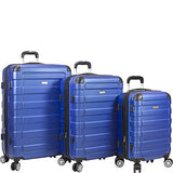 Dejuno Tahoma Lightweight 3-Piece Hardside Spinner Luggage Set, Navy, One Size