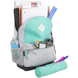 Eastsport Dome Backpack with FREE Pencil Case, Turquoise/Gray