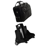 Mcklein USA 76535 Ohare, 15.6" Nylon Checkpoint Friendly Wheeled Laptop Briefcase, 18"x9.25"x14.5", Black