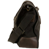 Damndog Haversack 16.5" Canvas Flapover Messenger Bag - Tar Black