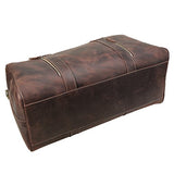 Polare Mens Vintage Leather Duffel Overnight Travel Duffle Weekender Bag (X-Large 23.2'')