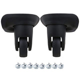 Replacment Black Luggage Swivel Repair Suitcase Parts Casters Wheels 52mm Heavy Duty with Screws