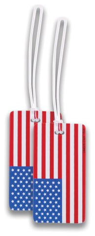 Lewis N. Clark 2-Pack American Flag Luggage Tag, American Flag, One Size