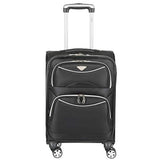 Flight Knight Lightweight 8 Wheel 1680D Soft Case Suitcases Maximum Size For Delta, United and SkyWest - Cabin Black FK0040_S