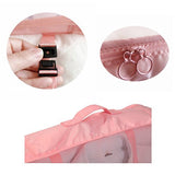 7 Pcs Luggage Packing Organizers Packing Cubes Set For Travel (Pink)