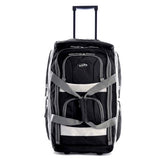 Olympia Luggage 22" 8 Pocket Rolling Duffel Bag, Black, One Size