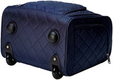 Amazonbasics Underseat Luggage, Navy Blue Quilted