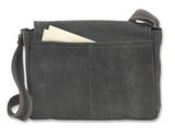 David King & Co. Leather Full Flap Laptop Messenger L Distressed, Cafe, One Size