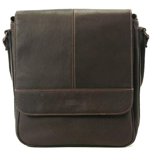 Kenneth Cole Reaction Colombian Leather Single Compartment Flapover Tablet Case, Brown