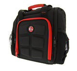 6 Pack Fitness Insulated Meal Prep Bag, Mini Innovator Black/Red w/Bonus ZogoSportz Cyclone Shaker