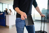 Luxury Leather Passport Holder RFID Blocking Technology Wallet - Slim, Minimalist Sleeve Wallets