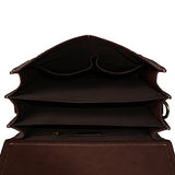 S-Zone Men'S Vintage Crazy Horse Genuine Leather Backpack Messenger Shoulder Bag
