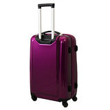 Chariot Veneto 3-Piece Hardside Lightweight Upright Spinner Luggage Set, Violet