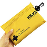 Small First Aid Kit, 100 Pieces Compact Waterproof Mini Emergency Survival Kit FDA OSHA Compliant for Home, Workplace, Vehicle, Travel, Camping, Backpacking Outdoor (Yellow)