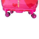 Cloe by Agatha Ruiz de la Prada Checked Medium 24" inch Luggage with 360º-spinner wheels in Magenta Color