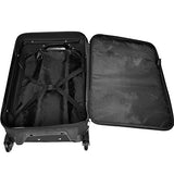 Travelers Club Euro II 3-Piece Softside Luggage Set, black