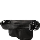 Vicenzo Leather Alvere Leather Waist Pack (Black)