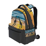 Backpack Travel Africa Acacia Giraffes School Bookbags Shoulder Laptop Daypack College Bag for