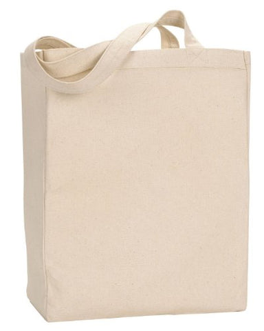 Ultraclub 8861 Uc Canvas Tote W/Gusset - Natural - One