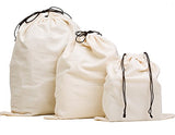 Misslo Set of 3 Cotton Breathable Dust-proof Drawstring Storage Pouch Bag