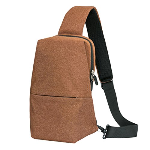 ABage Men's Crossbody Bag Waterproof Travel Gym Sports Chest Pack Sling Backpack Sack, Coffee
