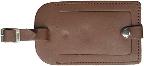 Dacasso Leather Luggage Tag, Rustic Brown (A3298)
