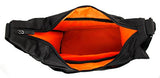 DURAGADGET Premium Quality Water-Resistant Delux Shoulder Messenger Bag in Black & Orange for The