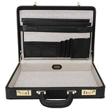 McKlein, V Series, DALEY, Top Grain Cowhide Leather, Leather 3.5" Attaché Briefcase, Black (80435)