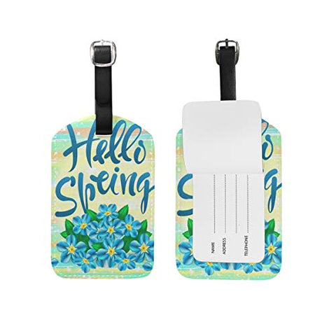 Luggage Tags Hello Spring Flower Hope Travel ID Identifier for People