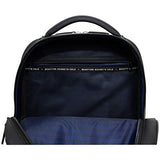 Kenneth Cole On Track Pack Vegan Leather 15.6” Laptop & Tablet Bookbag Anti-Theft RFID Backpack for School, Work, & Travel, Black, Laptop